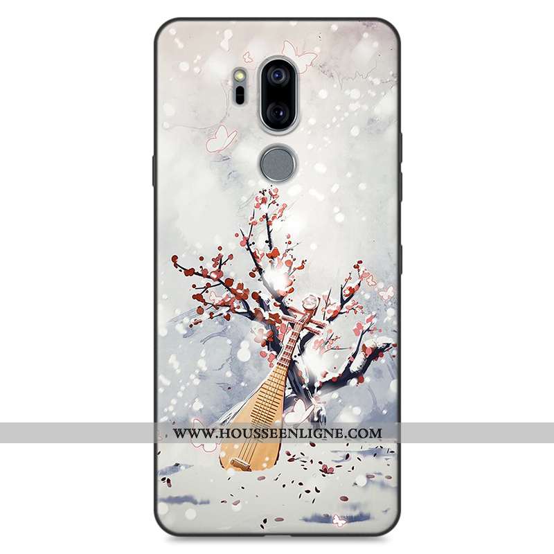 Housse Lg G7 Thinq Personnalité Fluide Doux Frais Petit Rose Silicone Coque