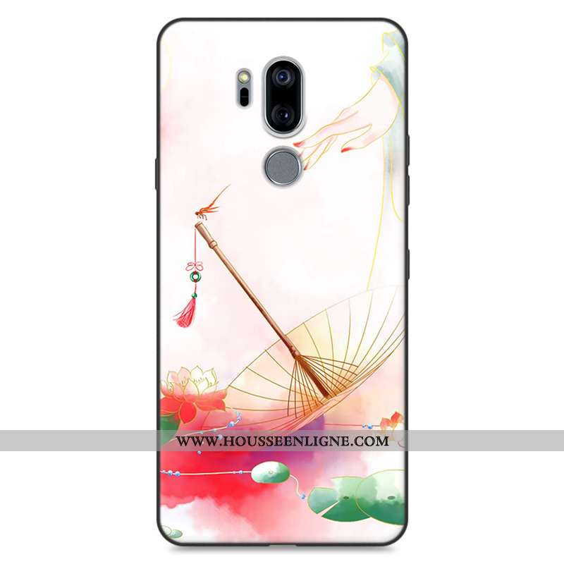 Housse Lg G7 Thinq Personnalité Fluide Doux Frais Petit Rose Silicone Coque