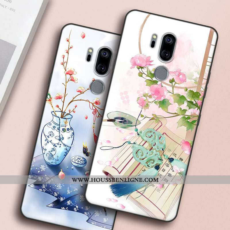 Housse Lg G7 Thinq Personnalité Fluide Doux Frais Petit Rose Silicone Coque