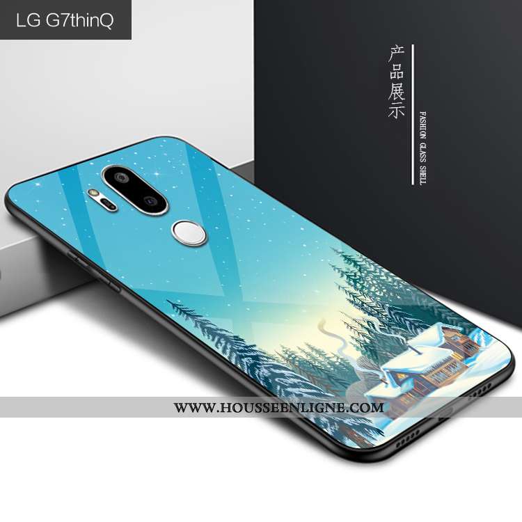 Housse Lg G7 Thinq Personnalité Protection Verre Coque Téléphone Portable Violet Étui