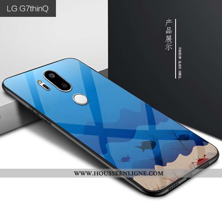 Housse Lg G7 Thinq Personnalité Protection Verre Coque Téléphone Portable Violet Étui