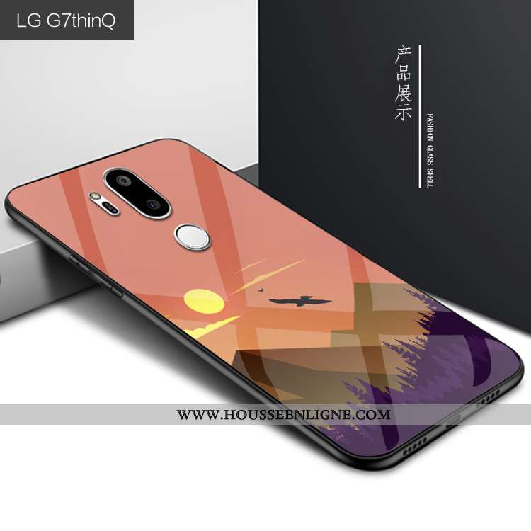 Housse Lg G7 Thinq Personnalité Protection Verre Coque Téléphone Portable Violet Étui