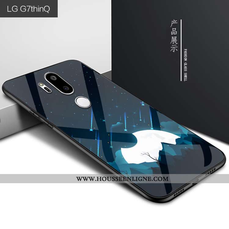 Housse Lg G7 Thinq Personnalité Protection Verre Coque Téléphone Portable Violet Étui