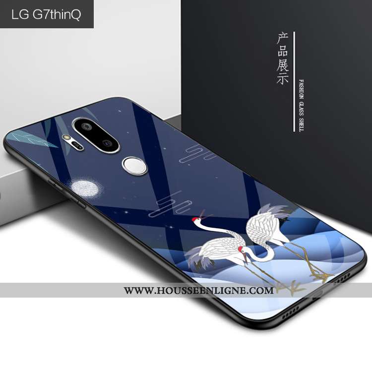 Housse Lg G7 Thinq Personnalité Protection Verre Coque Téléphone Portable Violet Étui