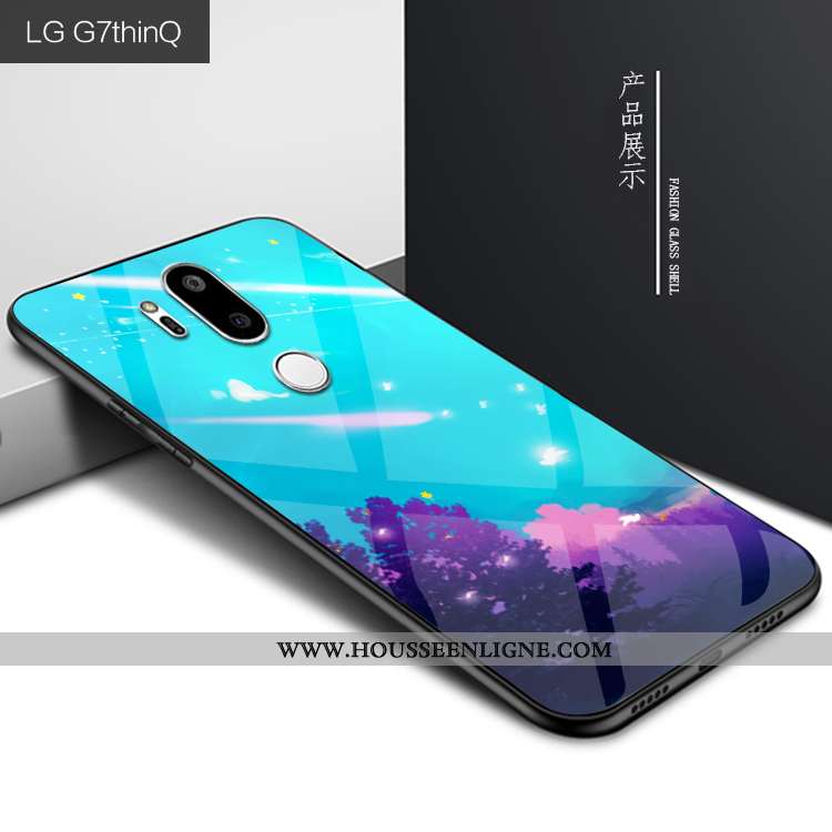 Housse Lg G7 Thinq Personnalité Protection Verre Coque Téléphone Portable Violet Étui