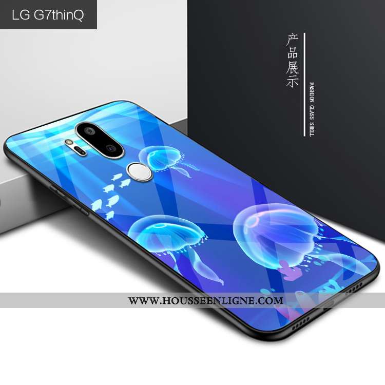 Housse Lg G7 Thinq Personnalité Protection Verre Coque Téléphone Portable Violet Étui