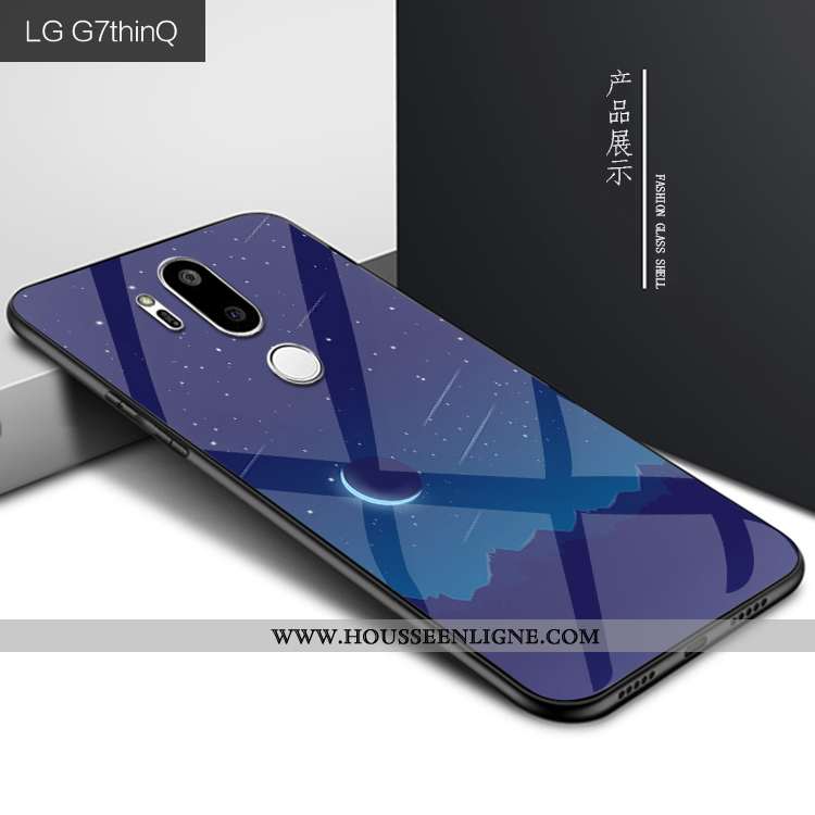 Housse Lg G7 Thinq Personnalité Protection Verre Coque Téléphone Portable Violet Étui