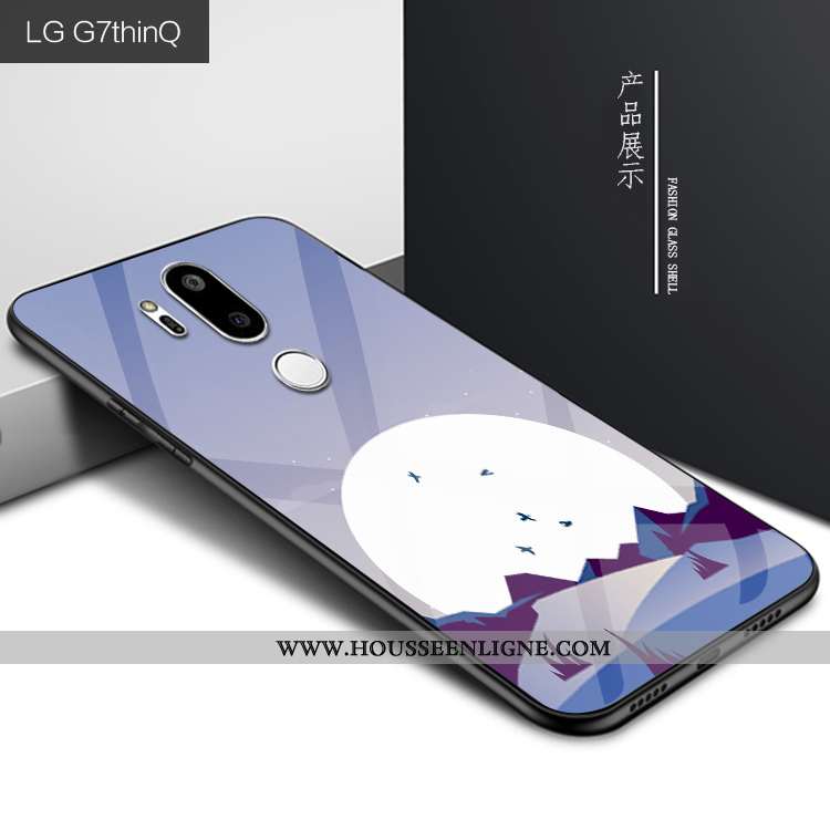 Housse Lg G7 Thinq Personnalité Protection Verre Coque Téléphone Portable Violet Étui