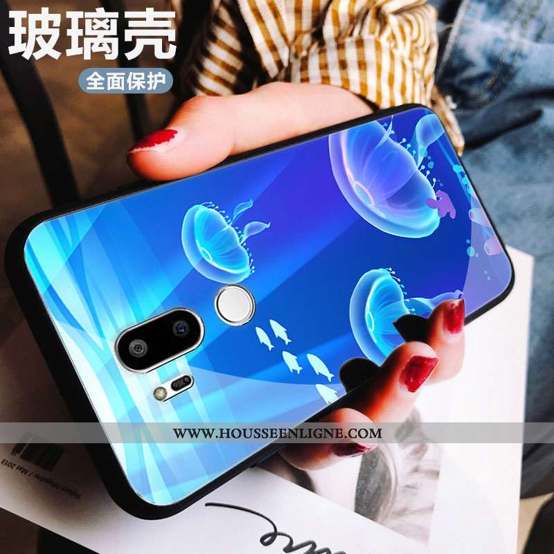 Housse Lg G7 Thinq Personnalité Protection Verre Coque Téléphone Portable Violet Étui
