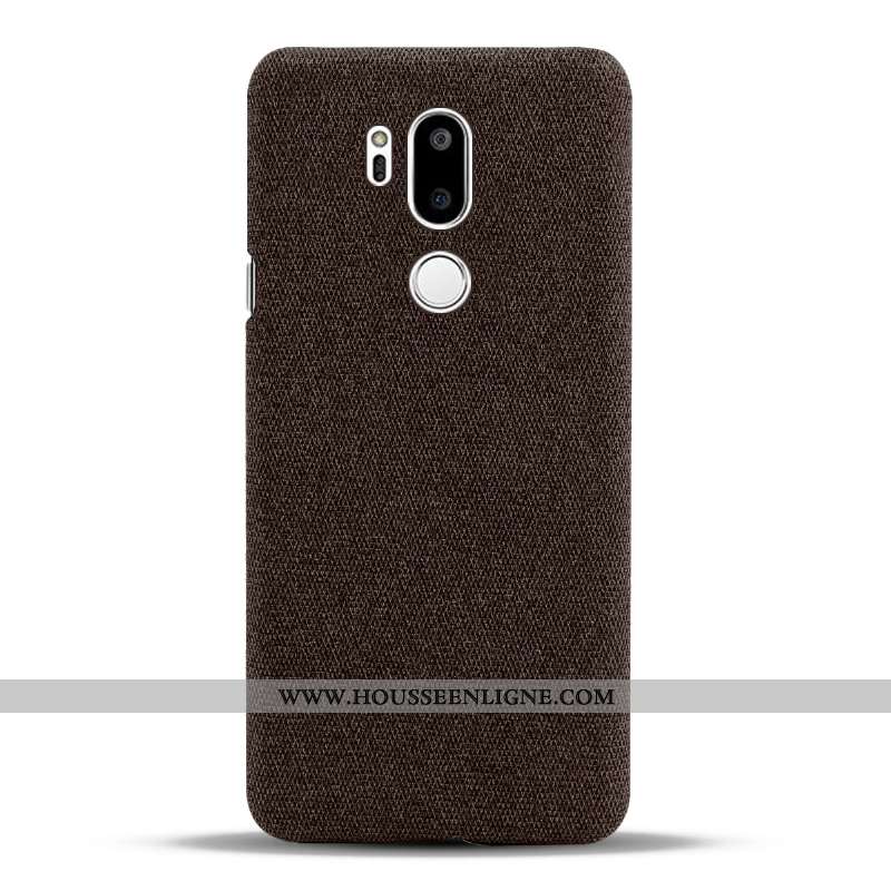 Housse Lg G7 Thinq Protection Téléphone Portable Étui Tissu Gris Coque