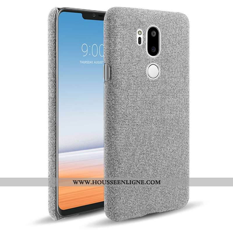 Housse Lg G7 Thinq Protection Téléphone Portable Étui Tissu Gris Coque