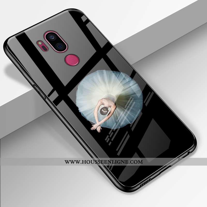 Housse Lg G7 Thinq Silicone Protection Téléphone Portable Verre Coque Incassable Personnalisé Noir