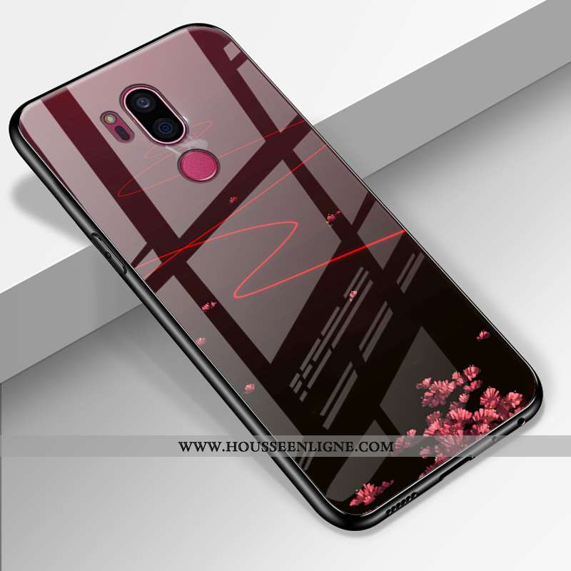 Housse Lg G7 Thinq Silicone Protection Téléphone Portable Verre Coque Incassable Personnalisé Noir