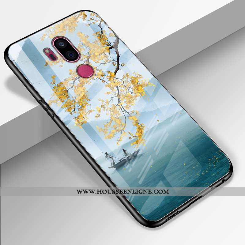 Housse Lg G7 Thinq Silicone Protection Téléphone Portable Verre Coque Incassable Personnalisé Noir