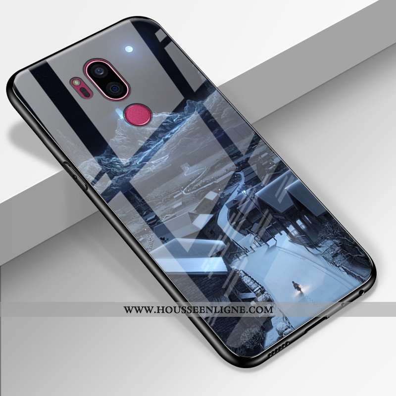 Housse Lg G7 Thinq Silicone Protection Téléphone Portable Verre Coque Incassable Personnalisé Noir