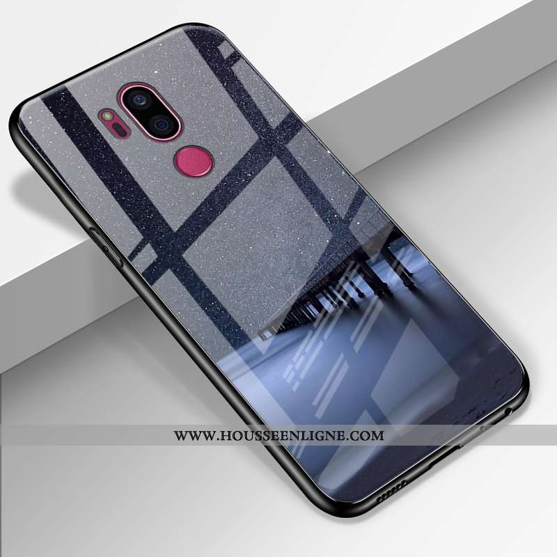 Housse Lg G7 Thinq Silicone Protection Téléphone Portable Verre Coque Incassable Personnalisé Noir