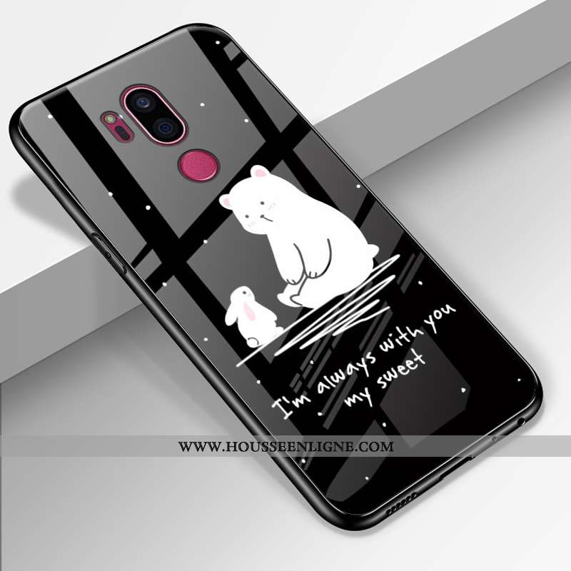 Housse Lg G7 Thinq Silicone Protection Téléphone Portable Verre Coque Incassable Personnalisé Noir