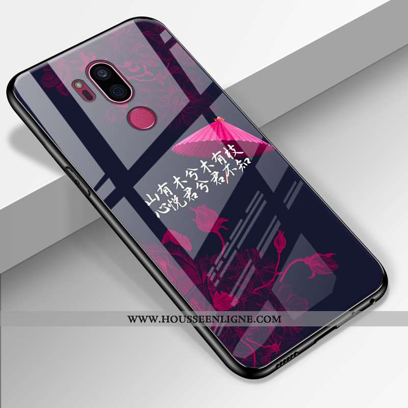Housse Lg G7 Thinq Silicone Protection Téléphone Portable Verre Coque Incassable Personnalisé Noir