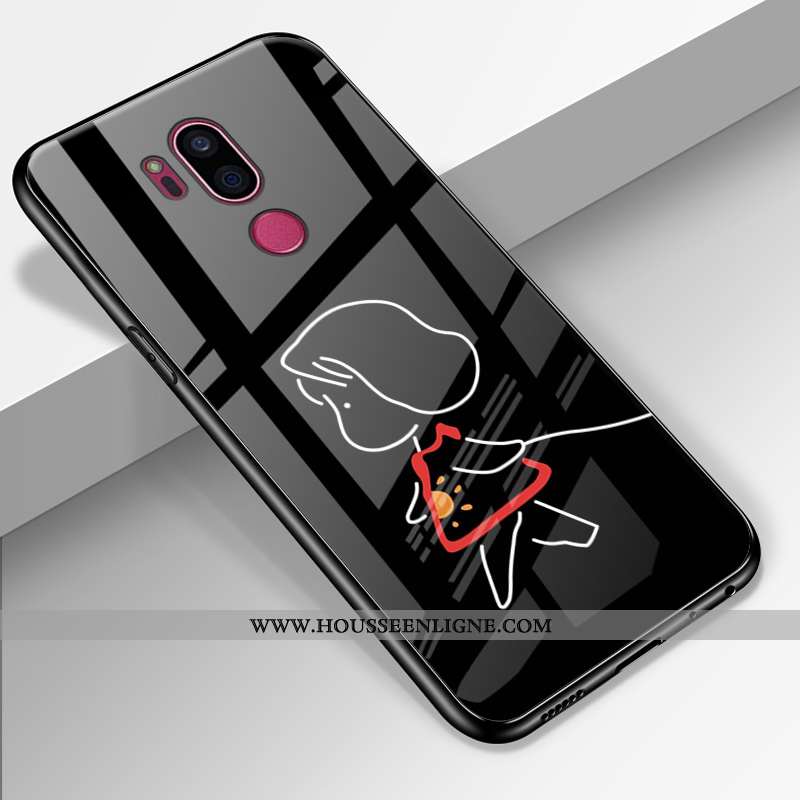 Housse Lg G7 Thinq Silicone Protection Téléphone Portable Verre Coque Incassable Personnalisé Noir