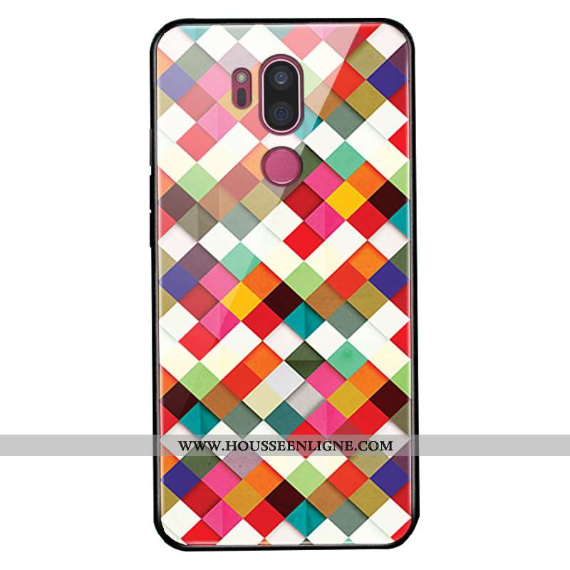 Housse Lg G7 Thinq Tendance Fluide Doux Rouge Simple Mode Incassable Téléphone Portable