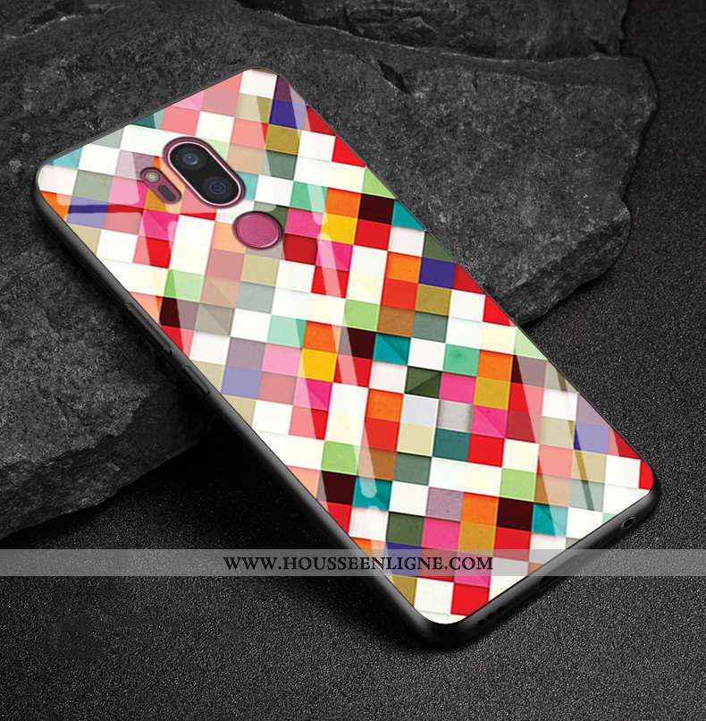 Housse Lg G7 Thinq Tendance Fluide Doux Rouge Simple Mode Incassable Téléphone Portable
