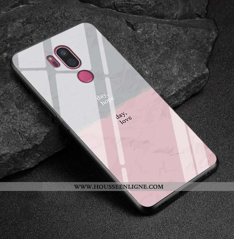 Housse Lg G7 Thinq Tendance Fluide Doux Rouge Simple Mode Incassable Téléphone Portable