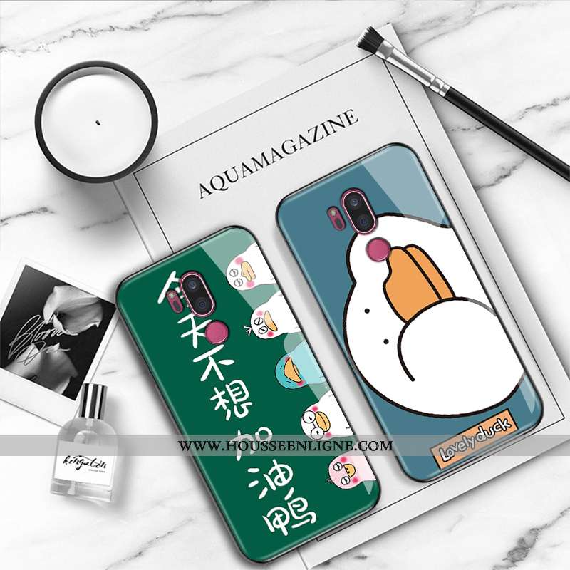 Housse Lg G7 Thinq Tendance Fluide Doux Rouge Simple Mode Incassable Téléphone Portable