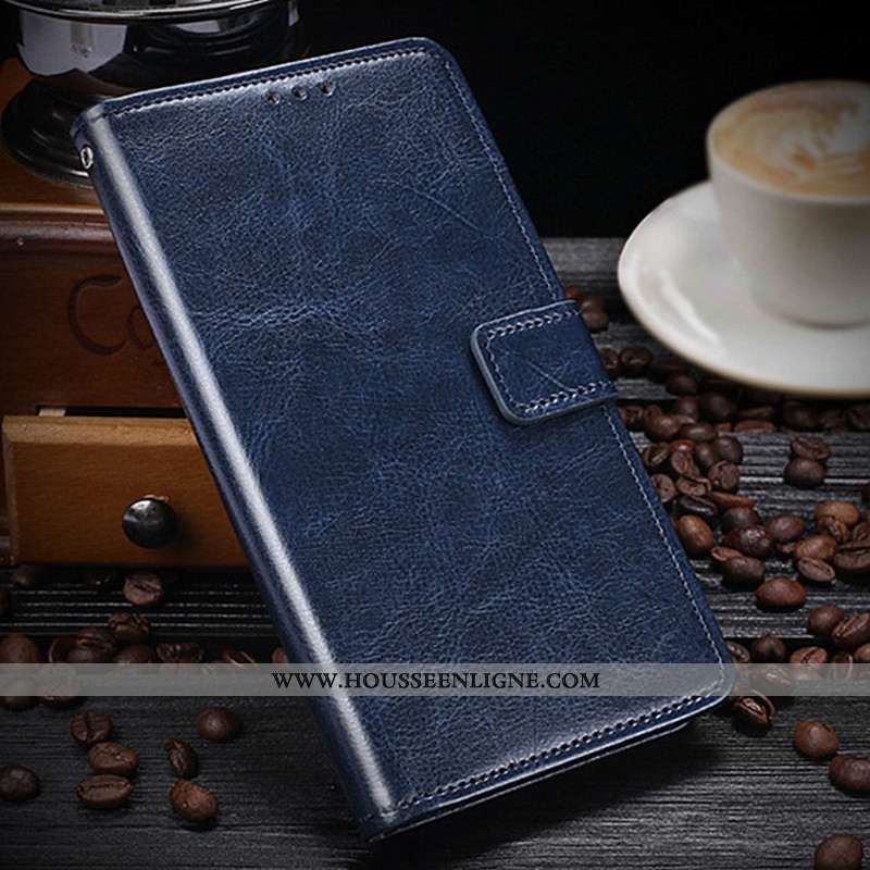 Housse Lg K11 Cuir Protection Bleu Marin Tout Compris Carte Téléphone Portable Bleu Foncé