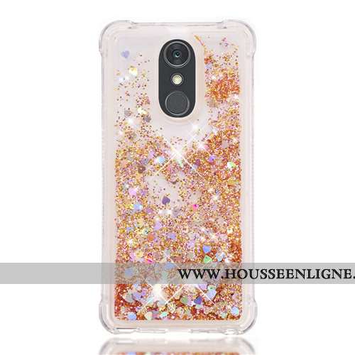 Housse Lg Q Stylus Fluide Doux Dessin Animé Violet Téléphone Portable Étui Quicksand Pu