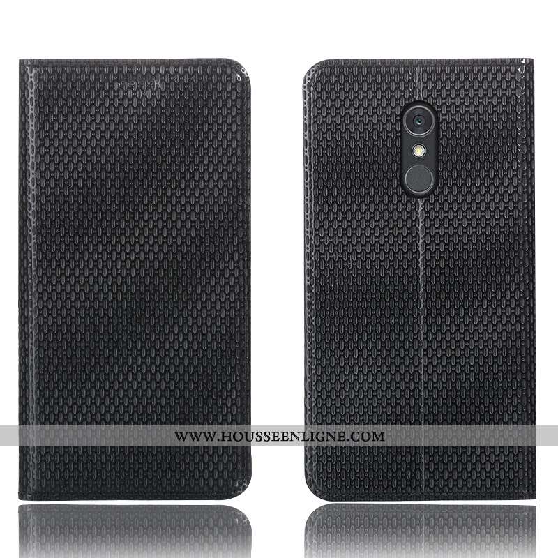 Housse Lg Q Stylus Modèle Fleurie Protection Coque Cuir Véritable Marron Téléphone Portable
