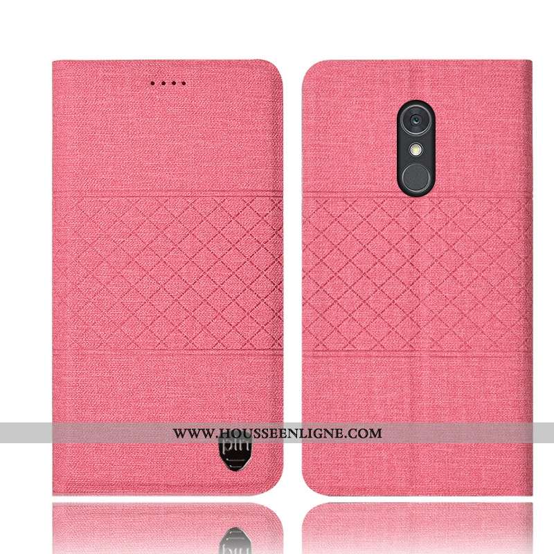 Housse Lg Q Stylus Protection Cuir Étui Coque Lin Incassable Noir