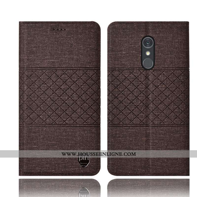 Housse Lg Q Stylus Protection Cuir Étui Coque Lin Incassable Noir