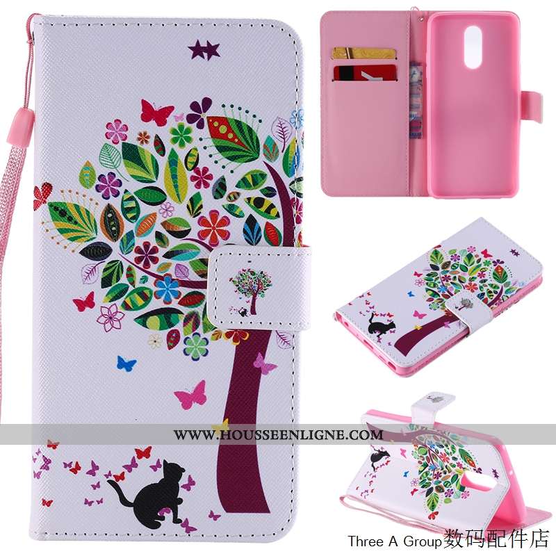 Housse Lg Q Stylus Protection Cuir Étui Téléphone Portable Fluide Doux Coque Blanche