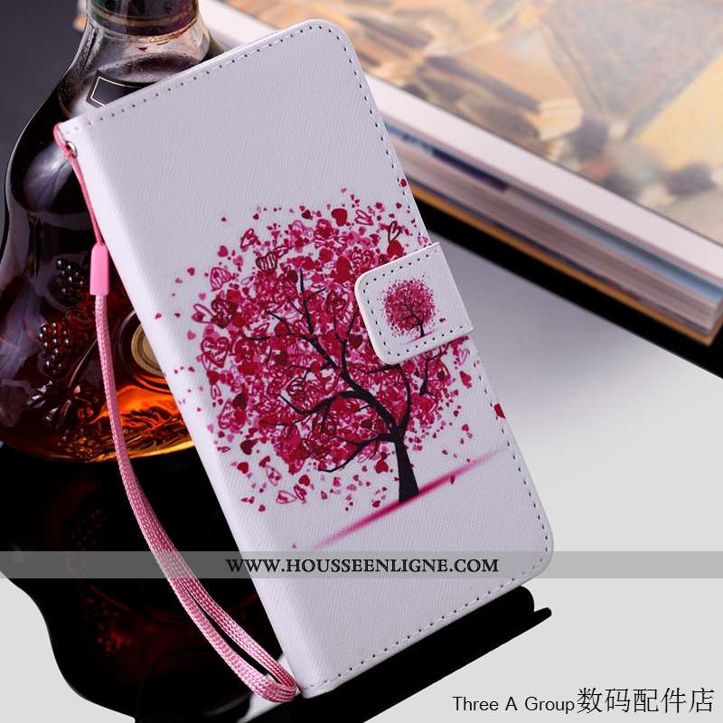 Housse Lg Q Stylus Protection Cuir Étui Téléphone Portable Fluide Doux Coque Blanche