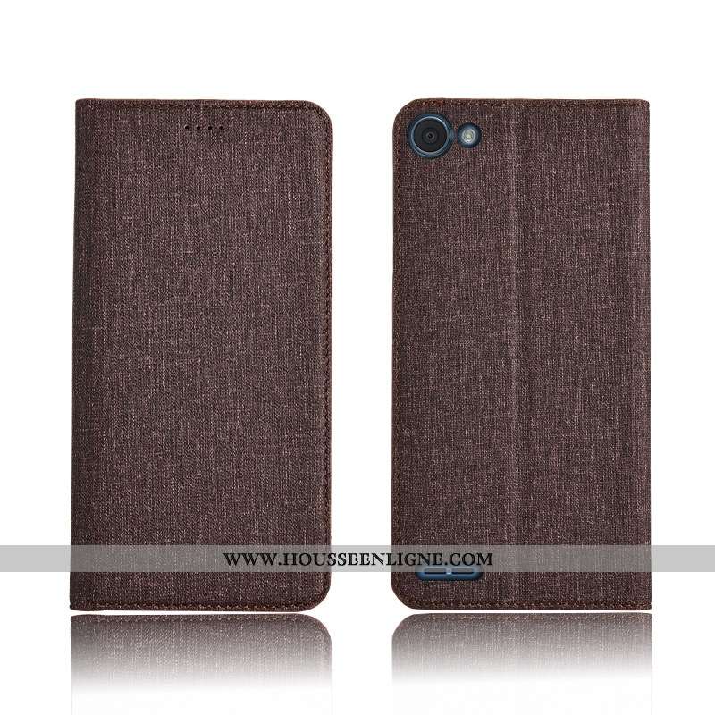 Housse Lg Q6 Cuir Fluide Doux Tout Compris Lin Incassable Coque Protection Noir