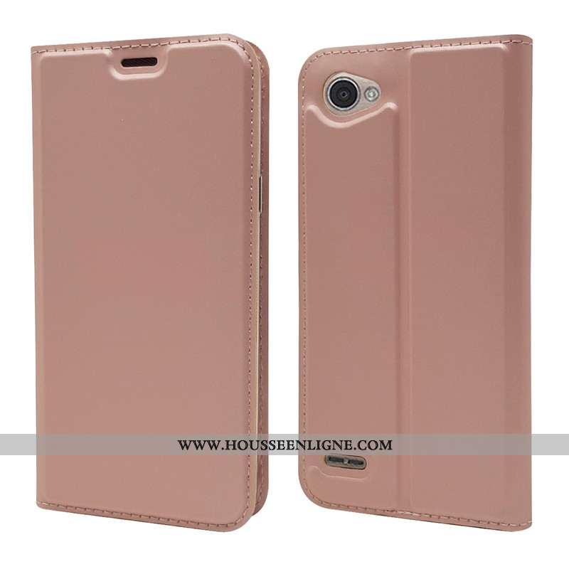 Housse Lg Q6 Cuir Protection Coque Ultra Incassable Noir Carte