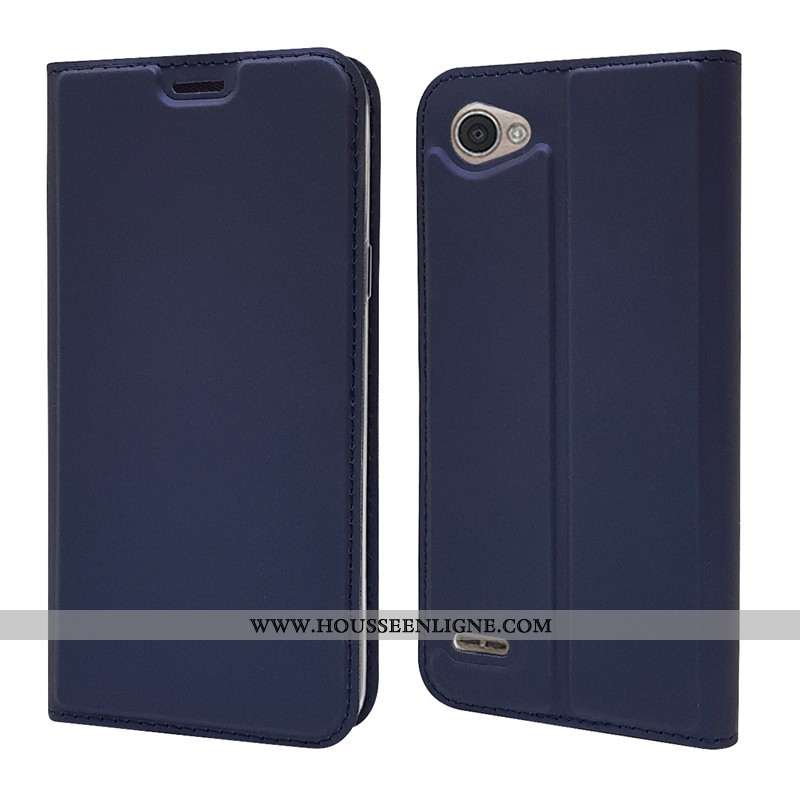 Housse Lg Q6 Cuir Protection Coque Ultra Incassable Noir Carte