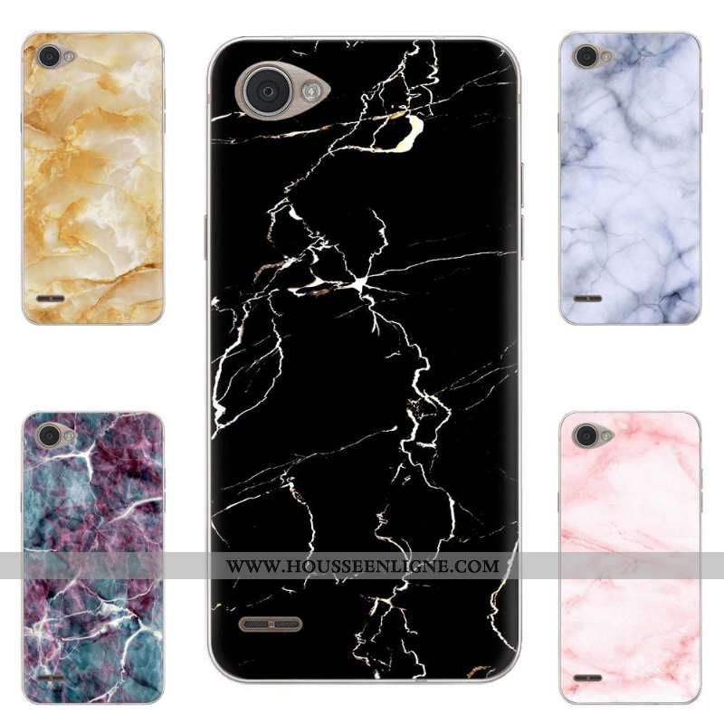 Housse Lg Q6 Silicone Créatif Coque Étui Téléphone Portable Noir Rose