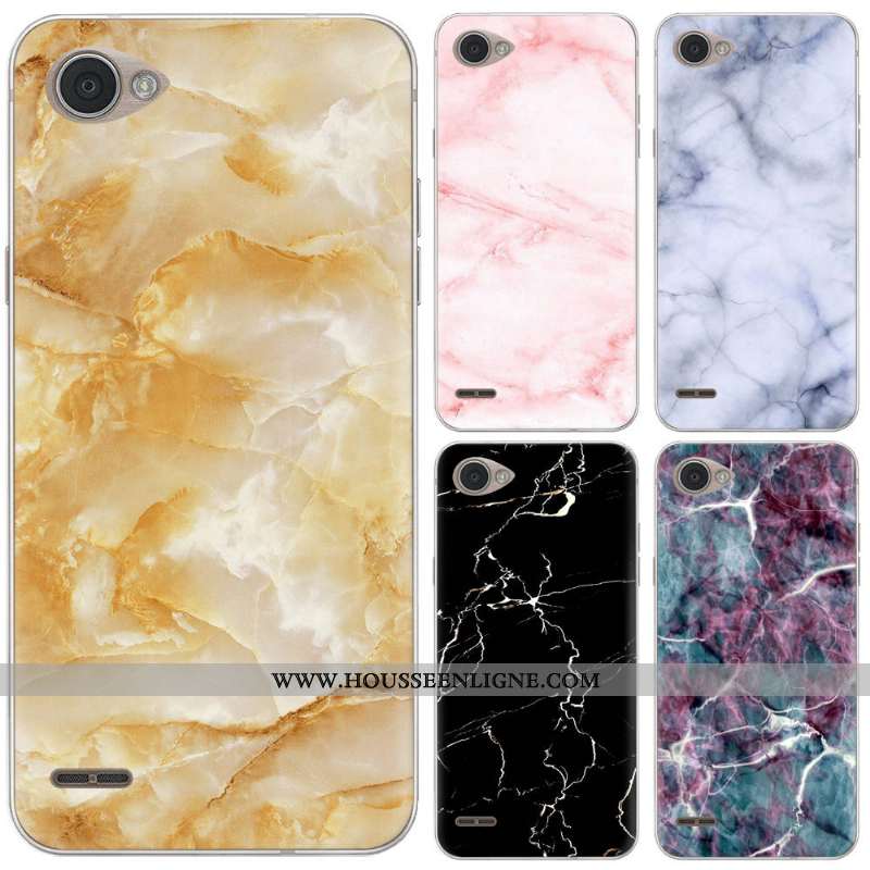 Housse Lg Q6 Silicone Créatif Coque Étui Téléphone Portable Noir Rose