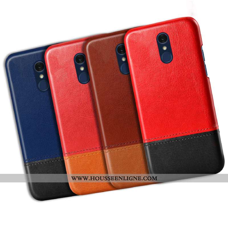 Housse Lg Q7 Cuir Protection Ultra Difficile Qualité Étui Épissure Rouge