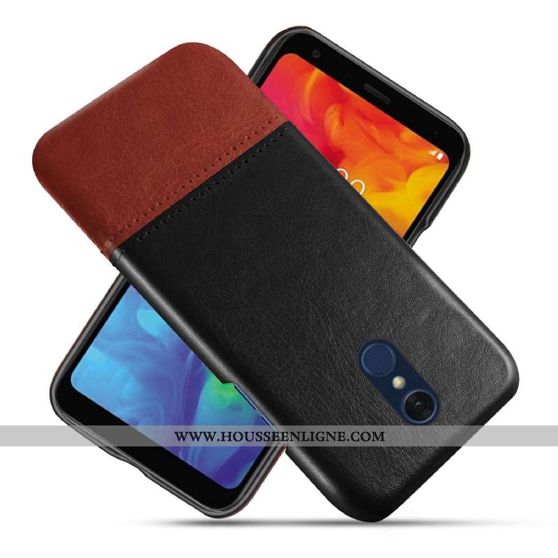 Housse Lg Q7 Cuir Protection Ultra Difficile Qualité Étui Épissure Rouge
