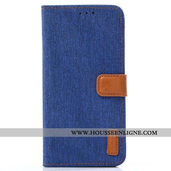 Housse Lg Q7 Cuir Protection Étui Bleu Téléphone Portable Coque Incassable
