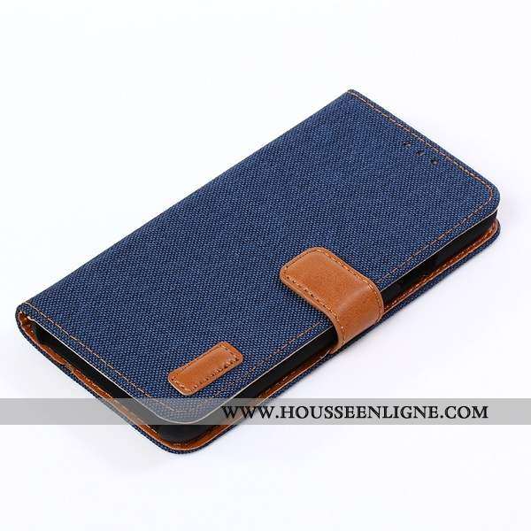 Housse Lg Q7 Cuir Protection Étui Bleu Téléphone Portable Coque Incassable