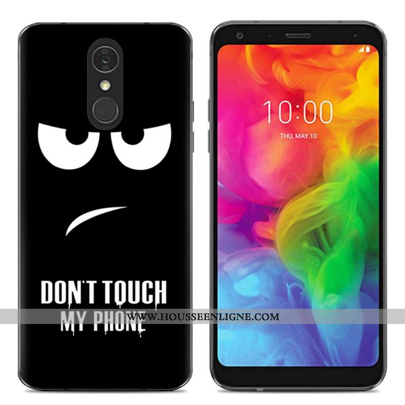 Housse Lg Q7 Fluide Doux Silicone Créatif Simple Téléphone Portable Coque Dessin Animé Bleu