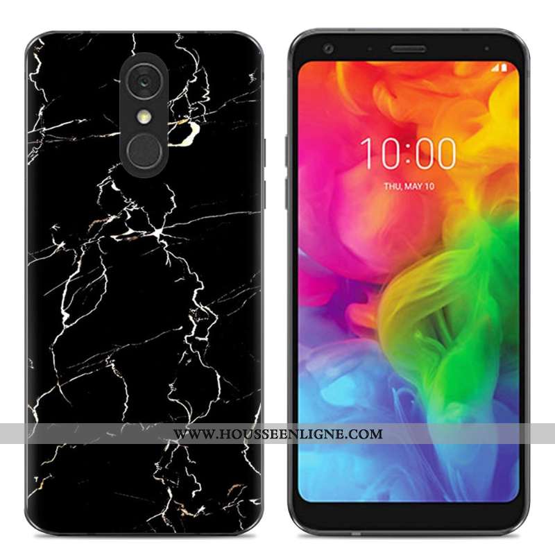 Housse Lg Q7 Fluide Doux Silicone Créatif Simple Téléphone Portable Coque Dessin Animé Bleu