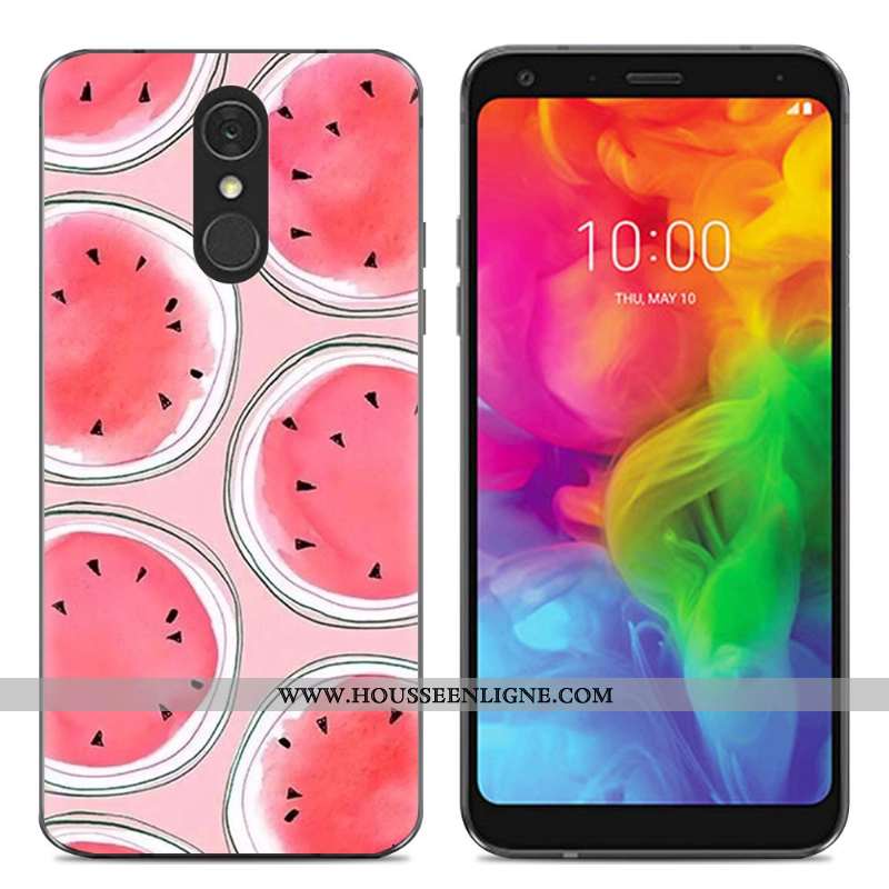 Housse Lg Q7 Fluide Doux Silicone Créatif Simple Téléphone Portable Coque Dessin Animé Bleu
