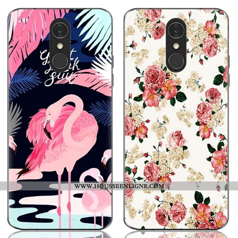 Housse Lg Q7 Fluide Doux Silicone Créatif Simple Téléphone Portable Coque Dessin Animé Bleu