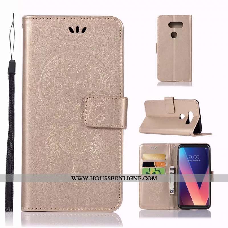 Housse Lg V30 Cuir Coque En Silicone Téléphone Portable Étui Carte Noir