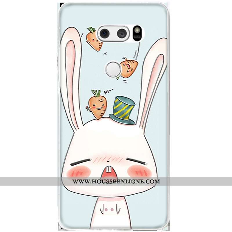 Housse Lg V30 Dessin Animé Charmant Mode Incassable Vert Silicone Animal Verte