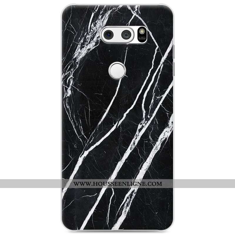 Housse Lg V30 Protection Personnalité Téléphone Portable Difficile En Bois Gris Peinture
